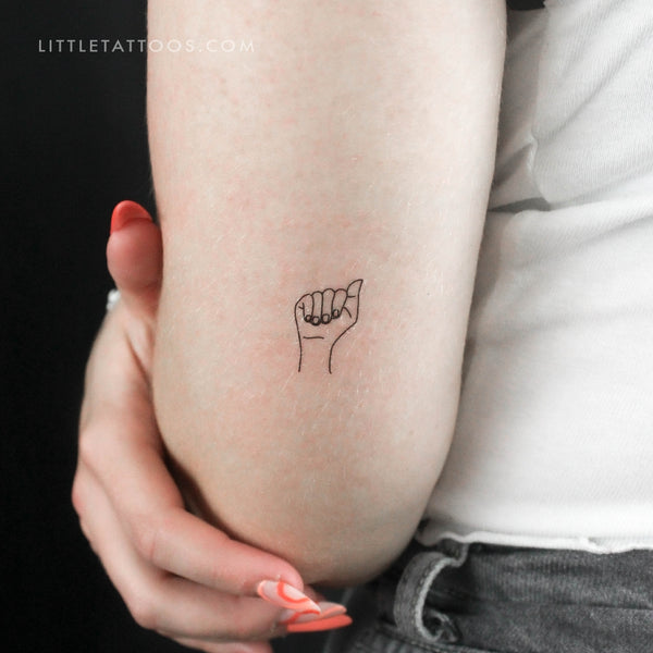 Sign Language A Temporary Tattoo - Set of 3