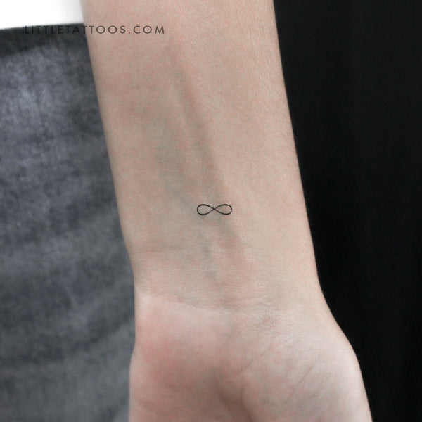 Tiny Infinity Symbol Temporary Tattoo - Set of 3