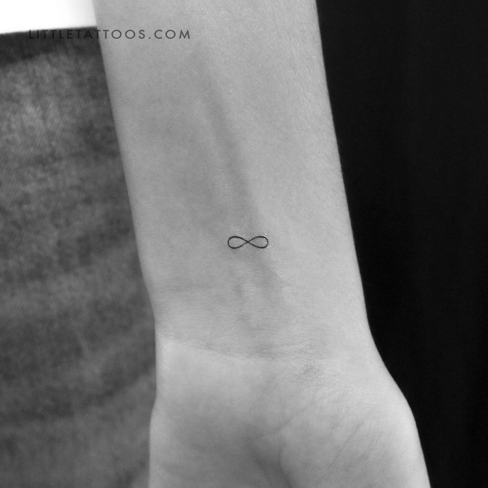 Tatuaje temporal pequeño del símbolo del infinito (juego de 3)