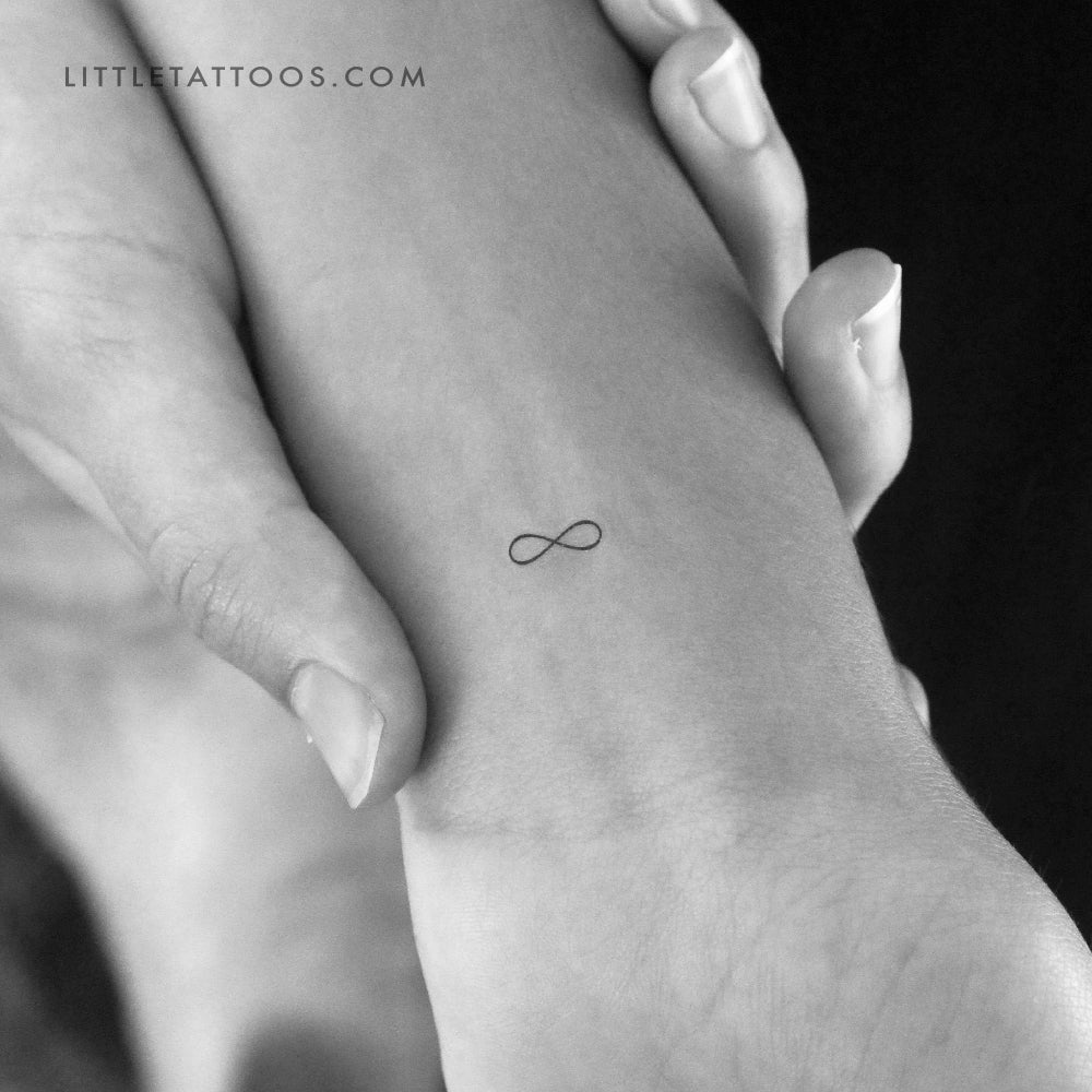 Tiny Infinity Symbol Temporary Tattoo - Set of 3