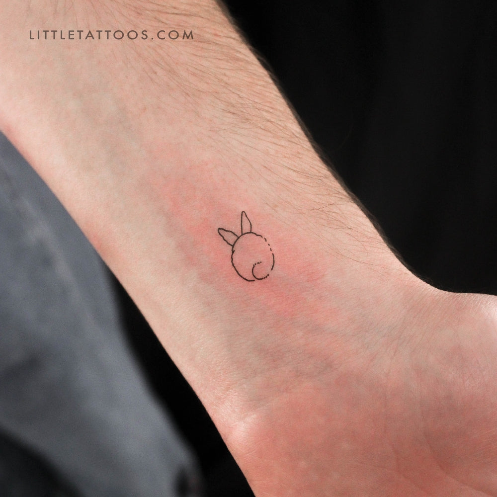 Rabbit Tail Temporary Tattoo - Set of 3