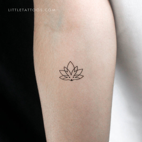 Lotus Hedgehog Temporary Tattoo - Set of 3