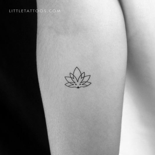 Lotus Hedgehog Temporary Tattoo - Set of 3