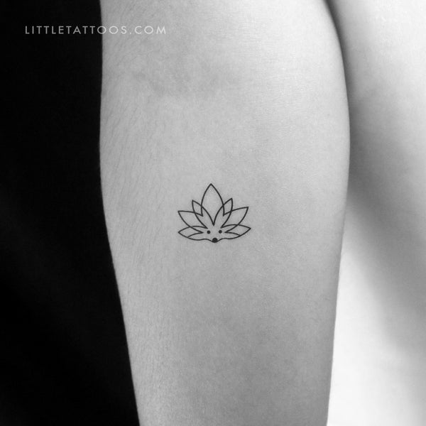 Lotus Hedgehog Temporary Tattoo - Set of 3