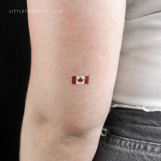 Tatuaje temporal de la bandera de Canadá (juego de 3)