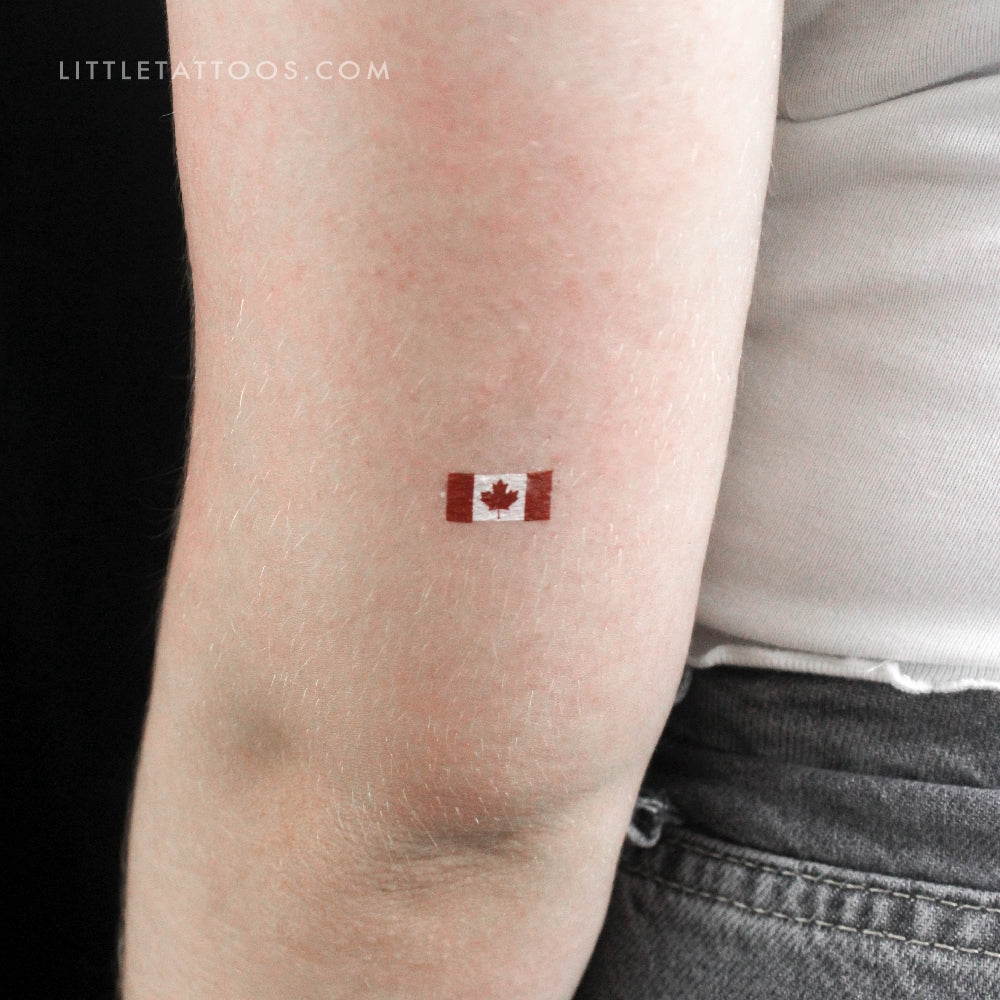 Canada Flag Temporary Tattoo - Set of 3