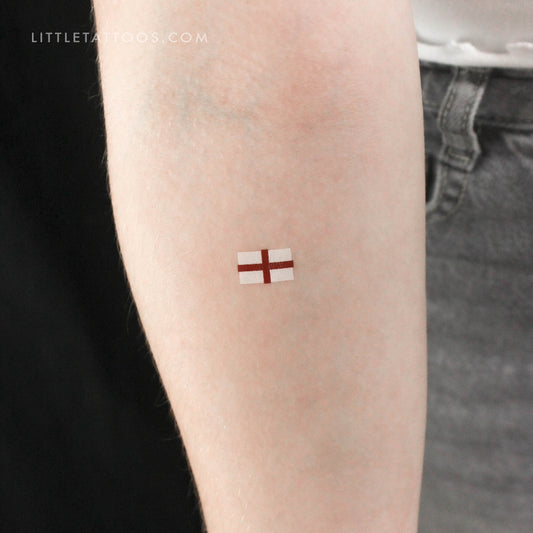 Tatuaje temporal de la bandera de Inglaterra - Juego de 3