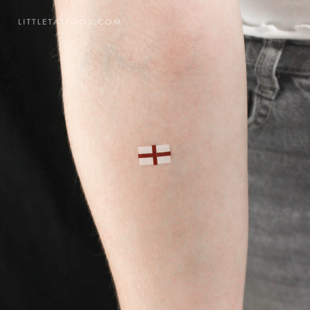 England Flag Temporary Tattoo - Set of 3