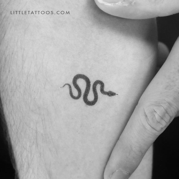 Small Dot Snake Temporary Tattoo - Set of 3