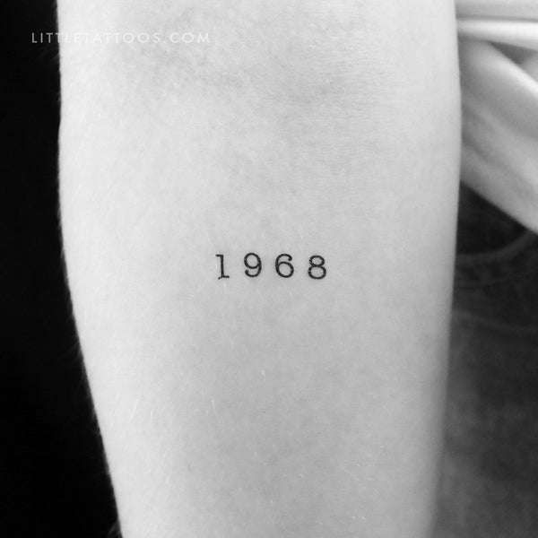 1968 Birth Year Temporary Tattoo - Set of 3