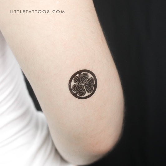 Tatuaje temporal de malvarrosa - Juego de 3