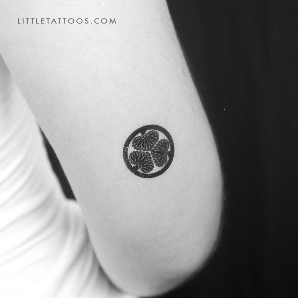Tatuaje temporal de malvarrosa - Juego de 3