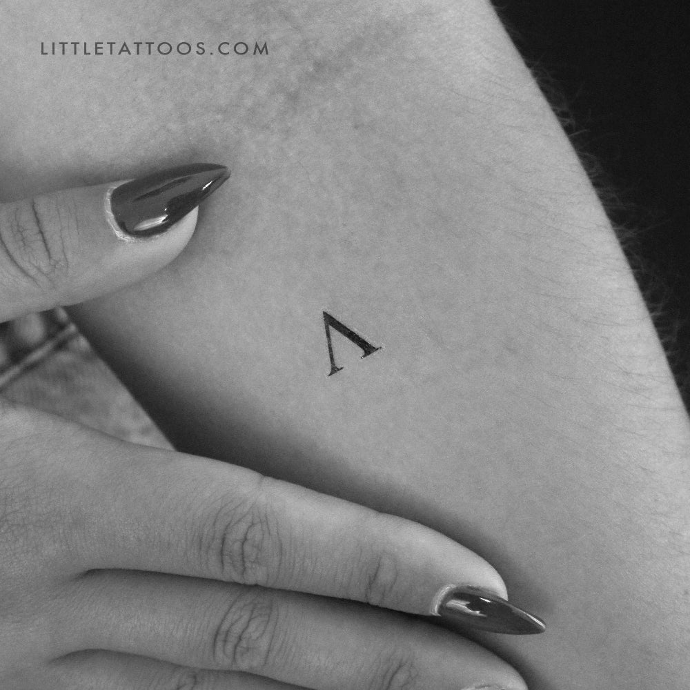 Tatuaje temporal de lambda mayúscula (juego de 3)