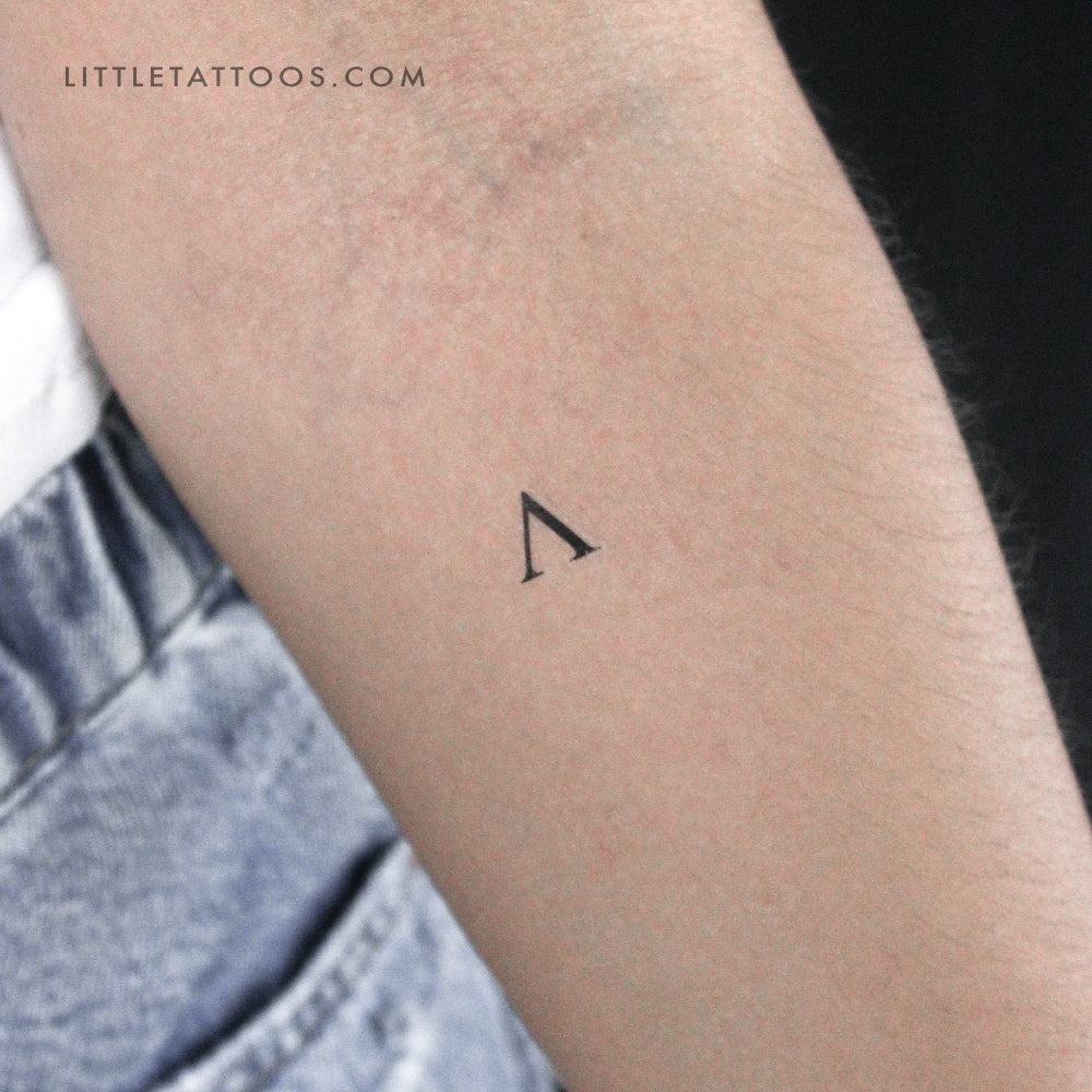 Tatuaje temporal de lambda mayúscula (juego de 3)