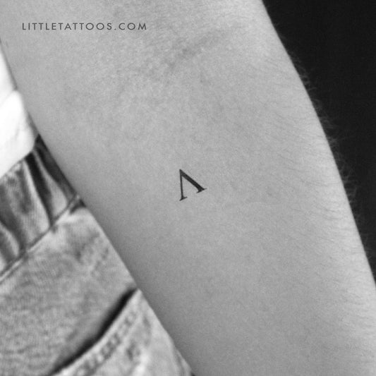 Tatuaje temporal de lambda mayúscula (juego de 3)