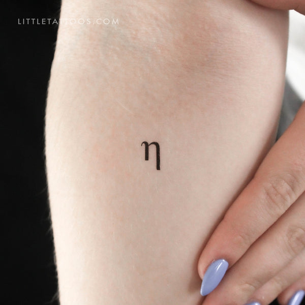 Eta η Temporary Tattoo - Set of 3