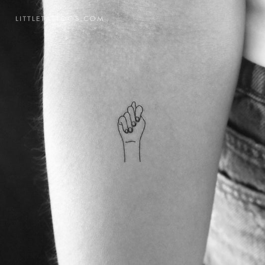 Sign Language T Temporary Tattoo - Set of 3
