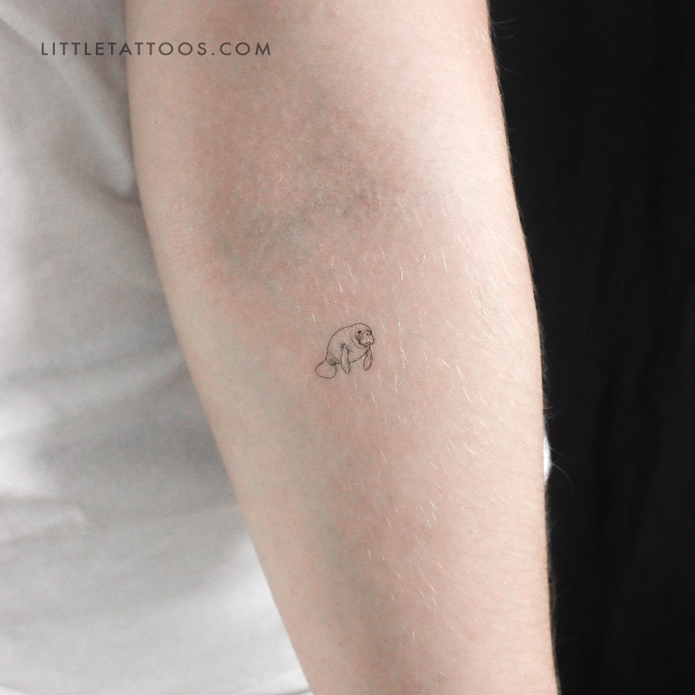 Tatuaje temporal de manatí pequeño (juego de 3)