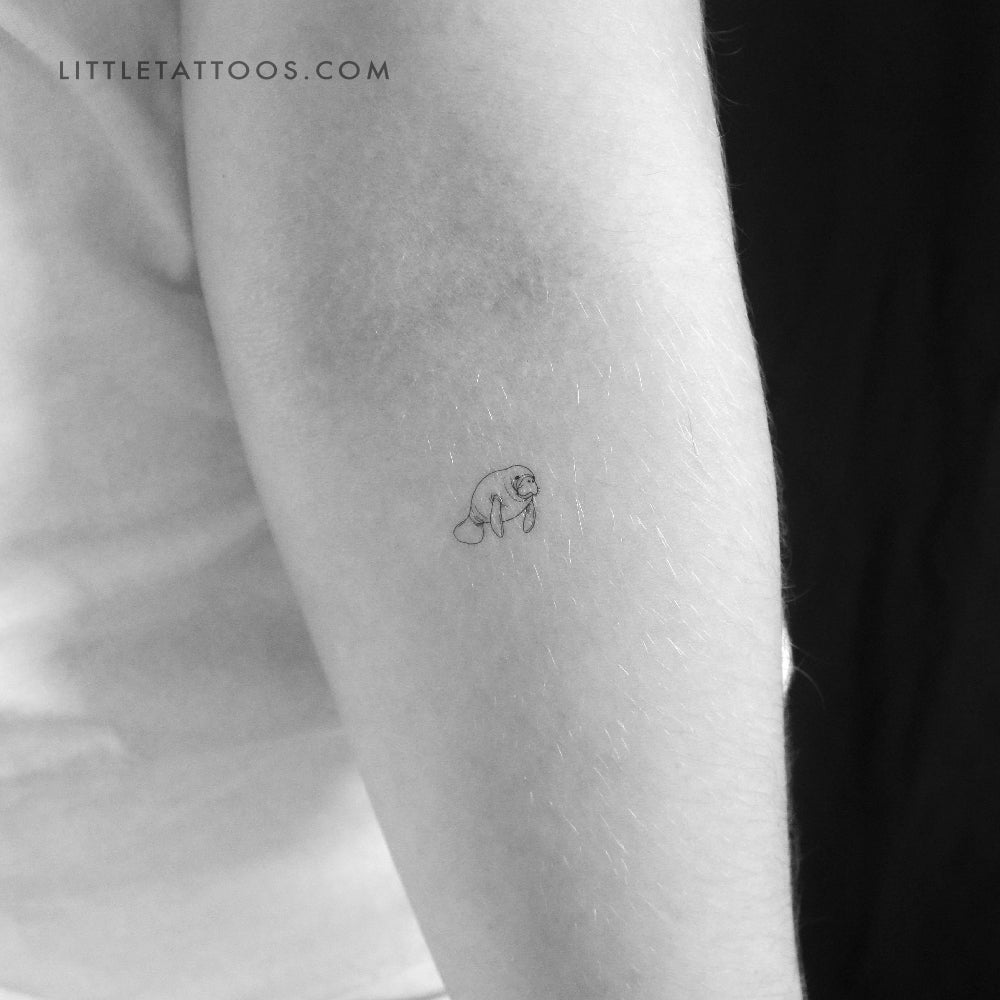 Tatuaje temporal de manatí pequeño (juego de 3)