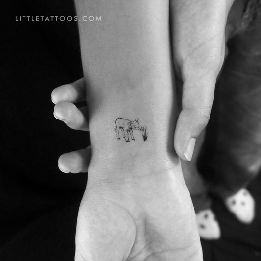 Tatuaje temporal de corderito - Juego de 3