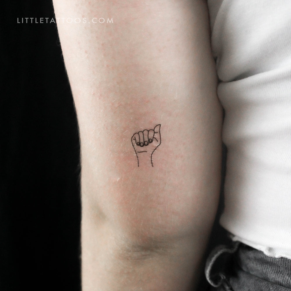 Sign Language A Temporary Tattoo - Set of 3 – Little Tattoos