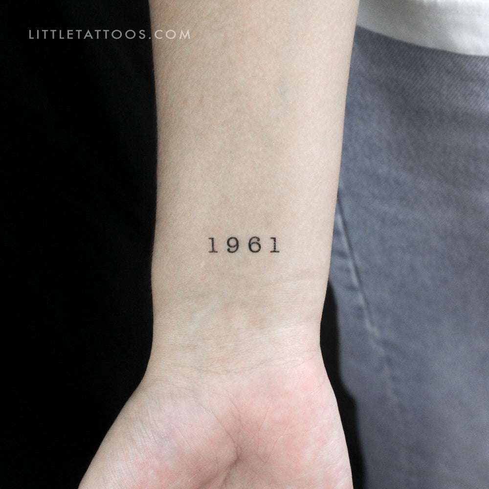 Tatuaje temporal del año de nacimiento 1961 (juego de 3)