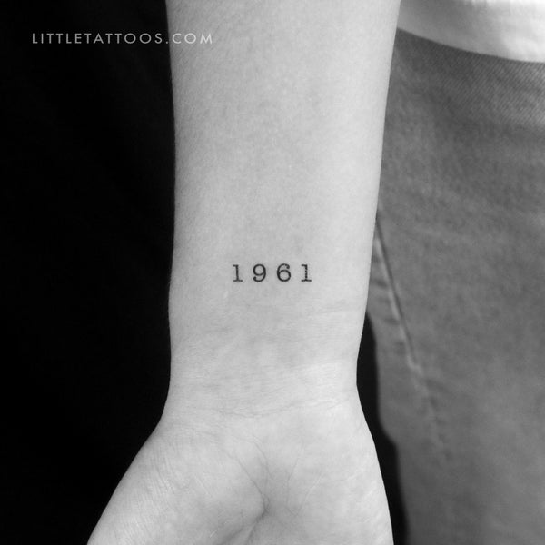 1961 Birth Year Temporary Tattoo - Set of 3