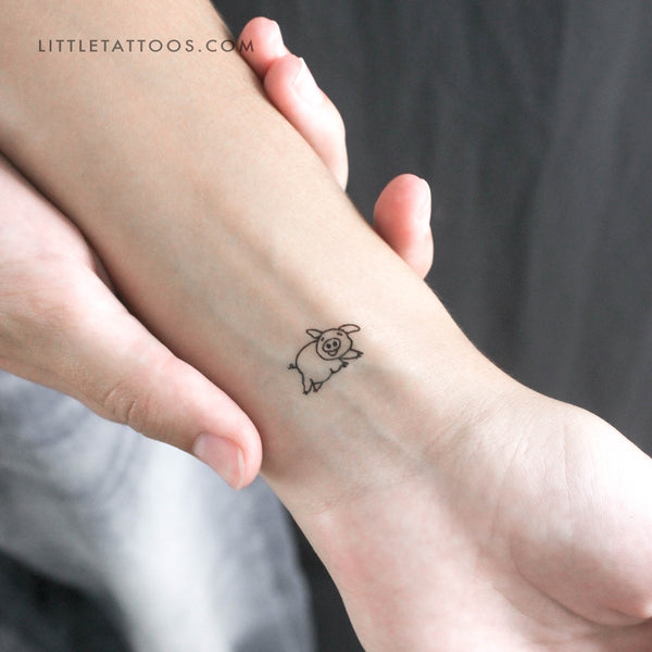 Happy Pig Temporary Tattoo - Set of 3