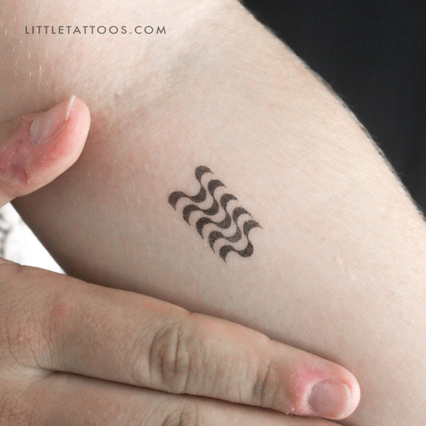 Little Ipanema Beach Pattern Temporary Tattoo - Set of 3