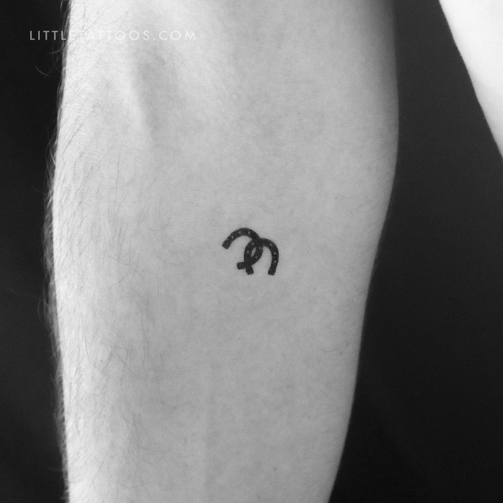 Horseshoe Couple Temporary Tattoo - Set of 3, image size:1000x1000