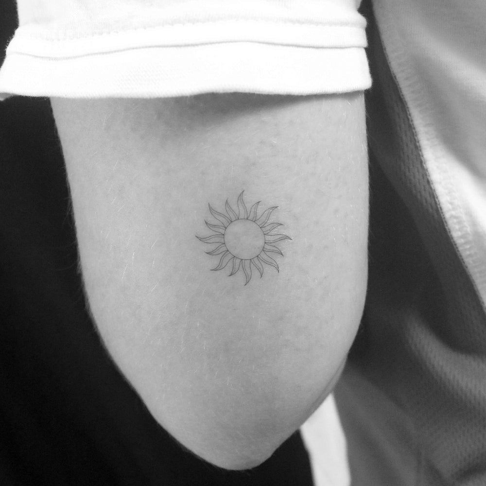 Small Sun By 1991.ink Temporary Tattoo - Set of 3