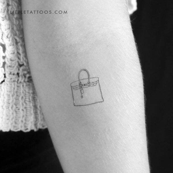 Birkin Tote Bag Temporary Tattoo - Set of 3