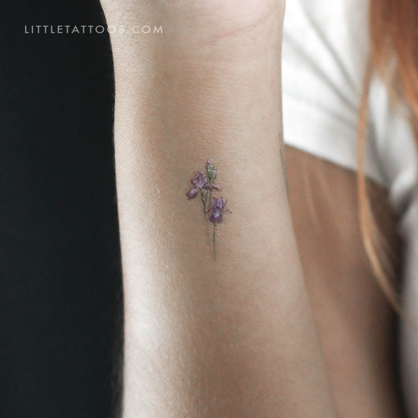 Small Iris By Mini Lau Temporary Tattoo - Set of 3