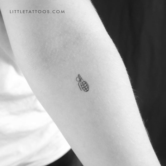 Tatuaje temporal de granada pequeña - Juego de 3