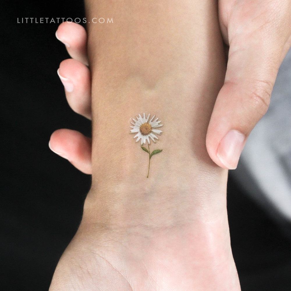 Small Daisy Temporary Tattoo - Set of 3