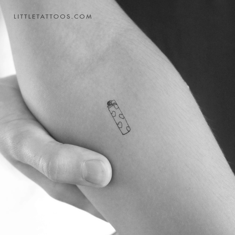 Lighter Temporary Tattoo - Set of 3