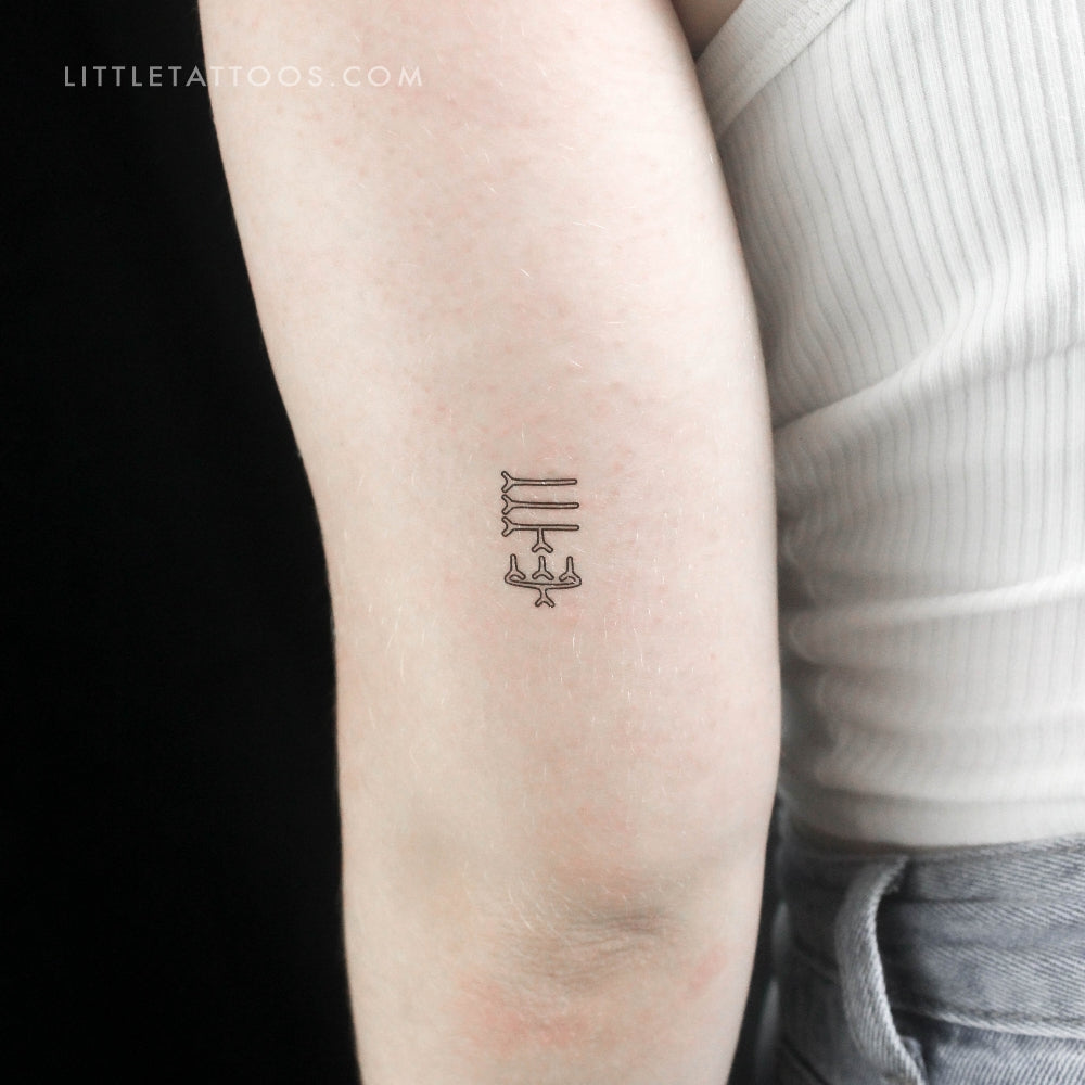 Hermoso tatuaje temporal de contorno de error - Juego de 3