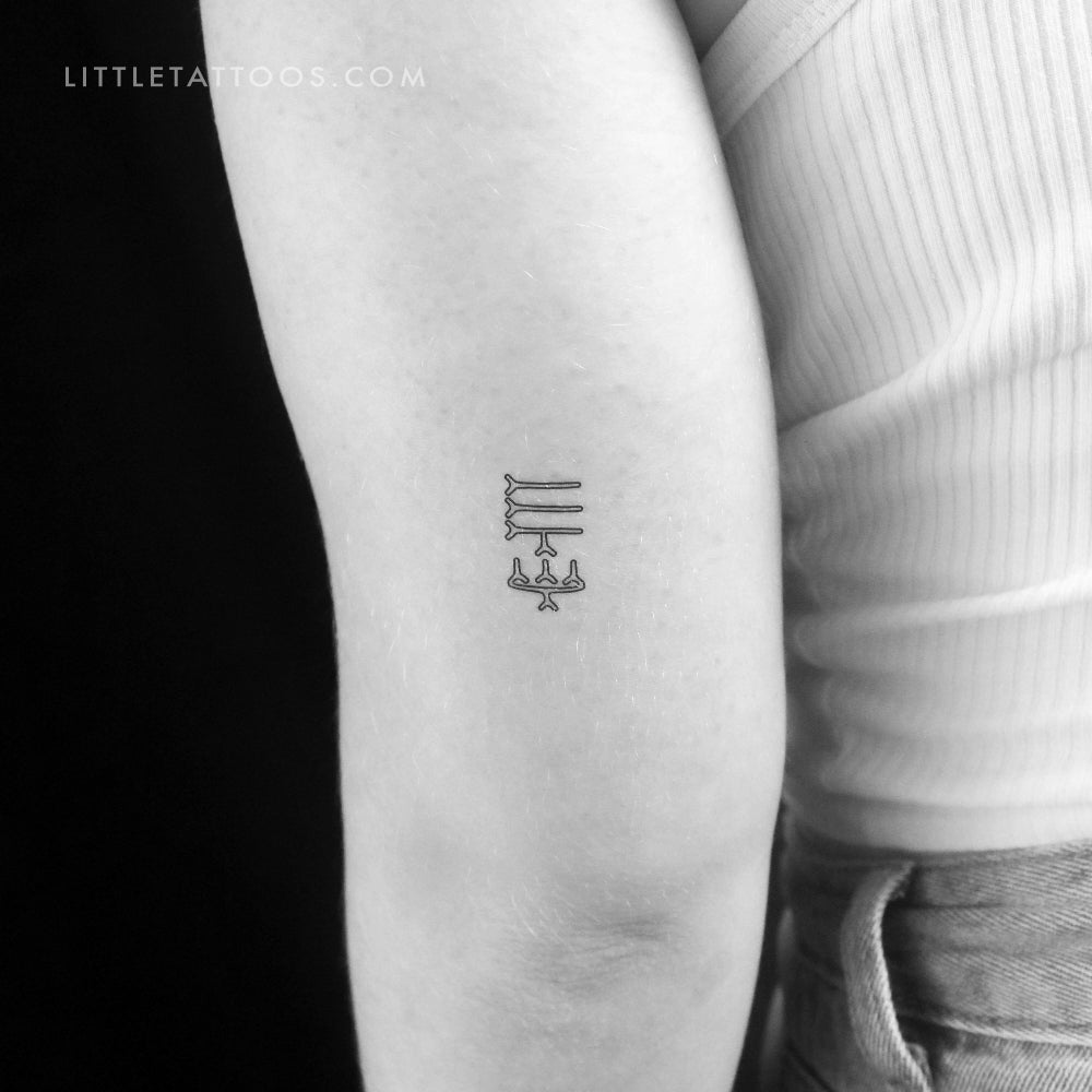 Hermoso tatuaje temporal de contorno de error - Juego de 3
