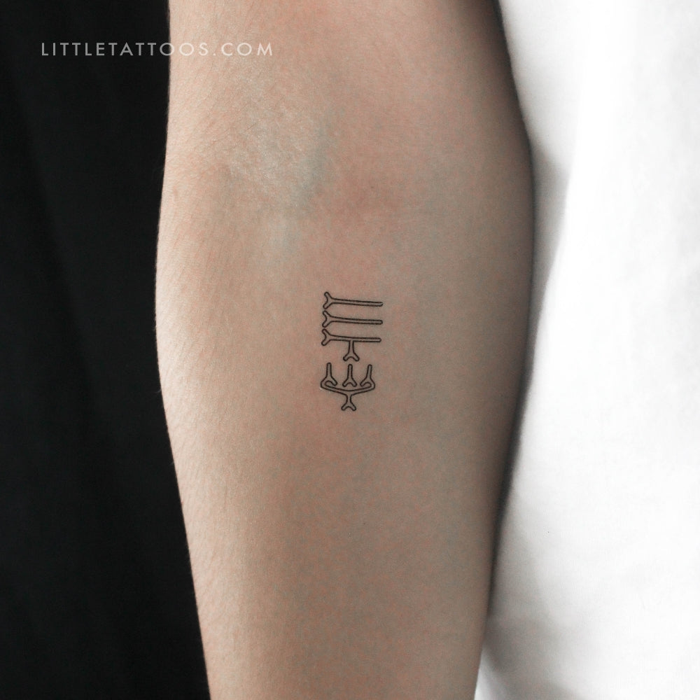 Hermoso tatuaje temporal de contorno de error - Juego de 3