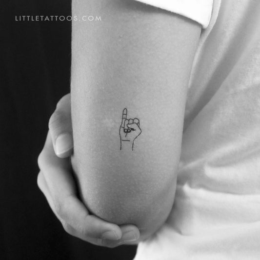 Tatuaje temporal de lenguaje de señas I - Juego de 3