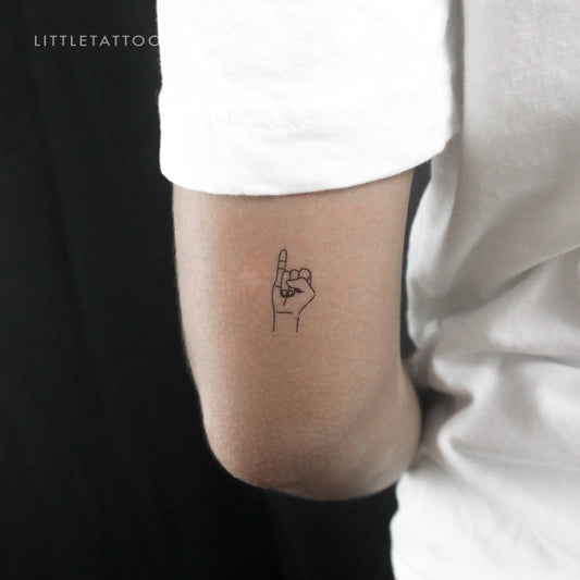 Tatuaje temporal de lenguaje de señas I - Juego de 3
