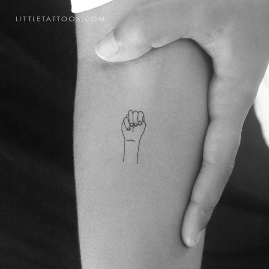 Tatuaje temporal en lenguaje de señas M - Juego de 3
