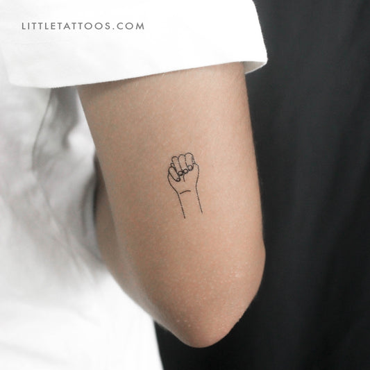 Tatuaje temporal en lenguaje de señas M - Juego de 3