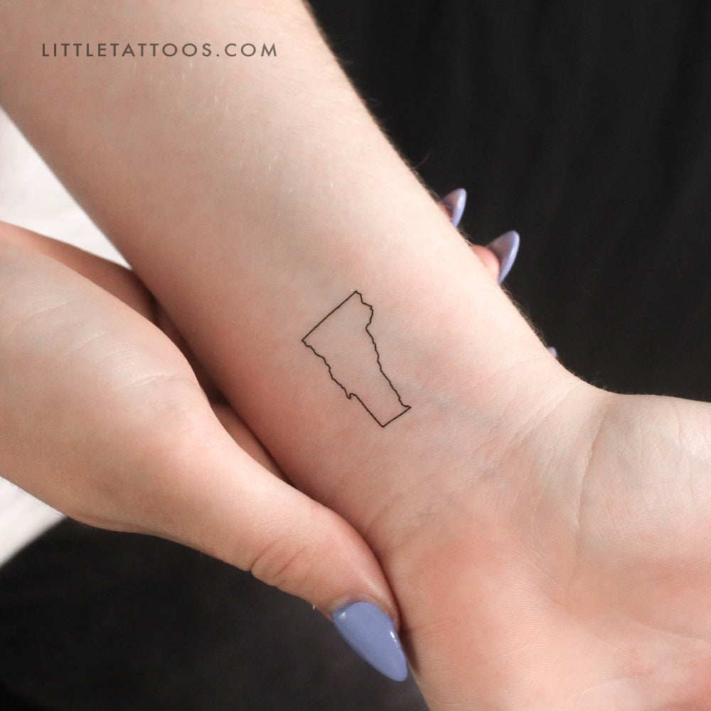 Tatuaje temporal del mapa de Vermont (juego de 3)