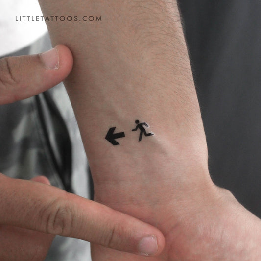 Tatuaje temporal de salida de emergencia - Juego de 3