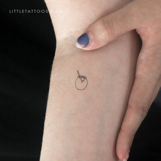 Tatuaje temporal de tarro de miel pequeño - Juego de 3