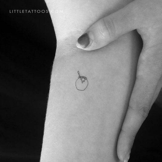 Tatuaje temporal de tarro de miel pequeño - Juego de 3