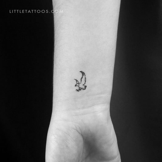 Little Bald Eagle Temporary Tattoo - Set of 3