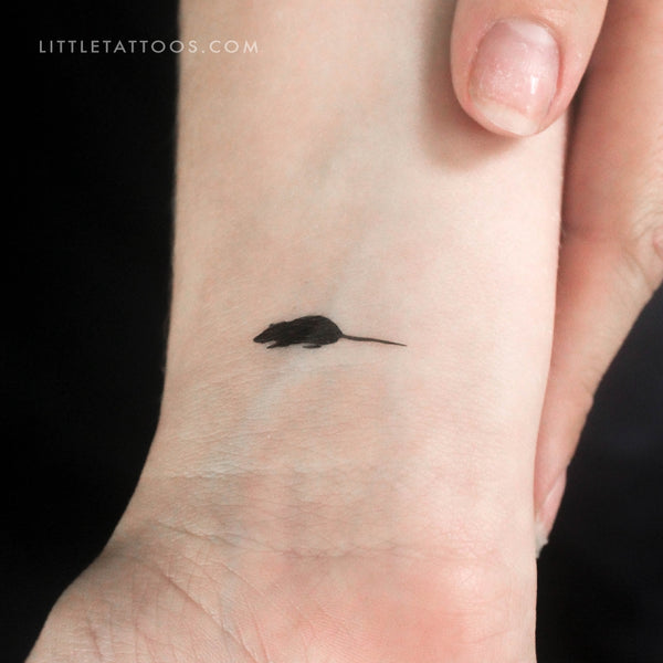 Black Rat Temporary Tattoo - Set of 3