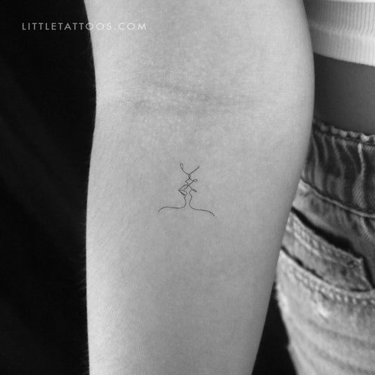 Tatuaje temporal "Small Kiss" de Harmlessberry (juego de 3)